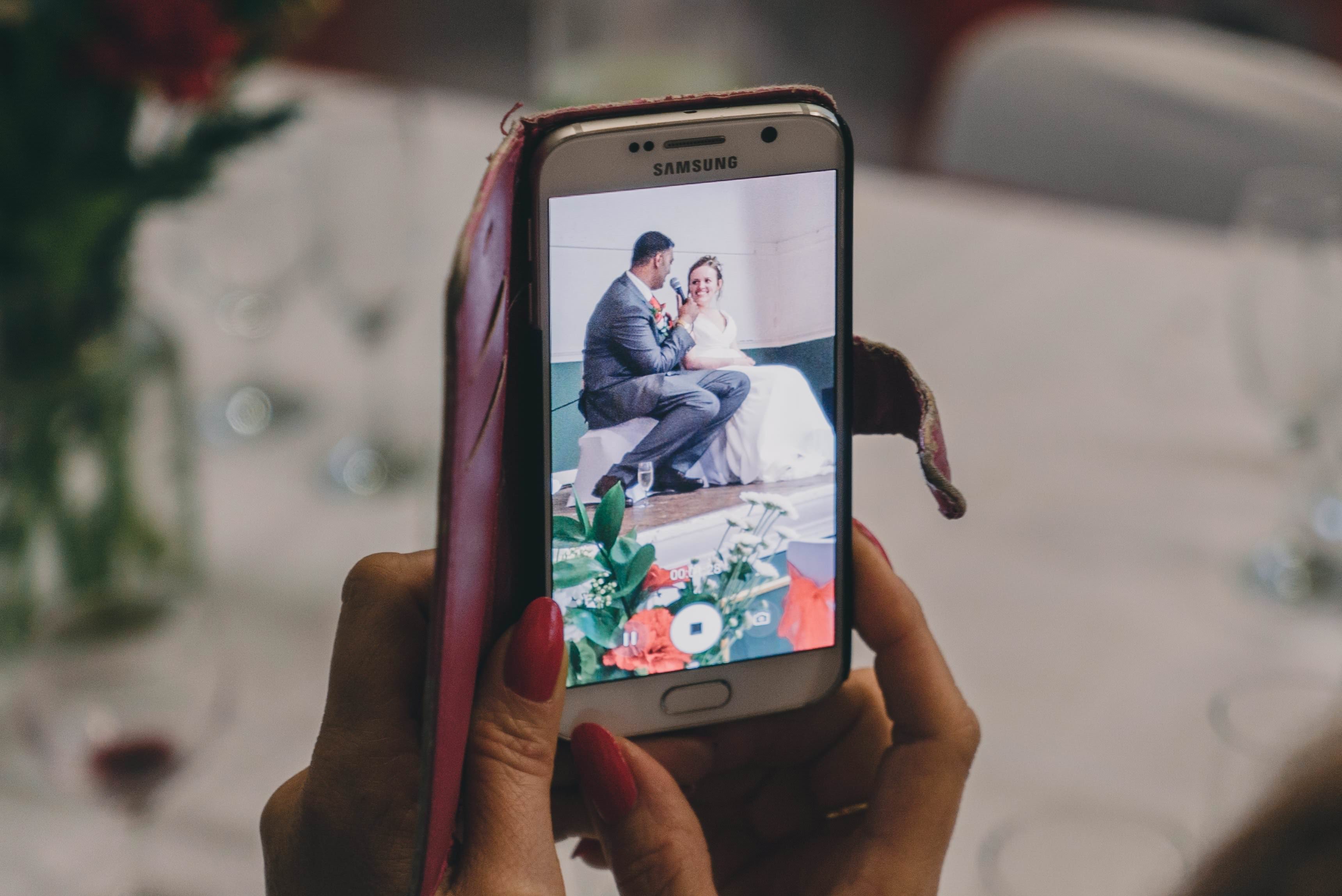 Bride And Groom Camera Phone
